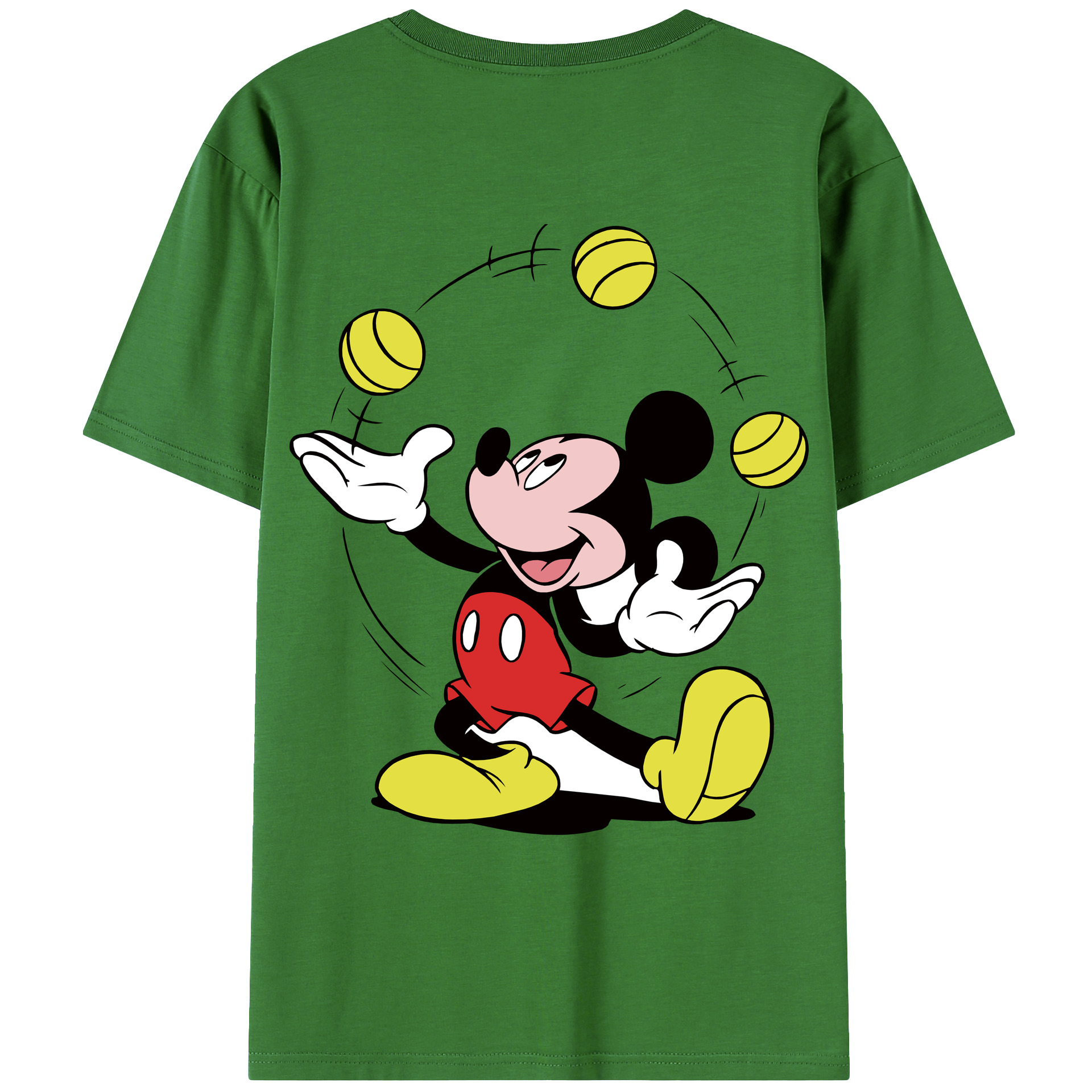 （画像用） ミッキーマウス Mickey Mouse レディース半袖Tシャツ(バックプリント)